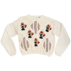 J&L Sport Vintage Floral sweater Size L